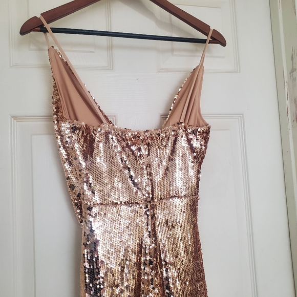 Gold Sequin Maxi Gown - Picture 4 of 4